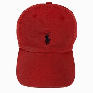 Vintage Polo Ralph Lauren Red Baseball Cap – Classic Logo – One Size